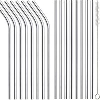 Pailles à boire en acier inoxydable transparentes résistantes à la chaleur, vente directe d'usine, pailles à boire en acier inoxydable colorées pour boissons