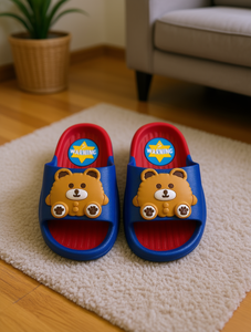 Ciabatte in PVC con motivo orso blu, antiscivolo, a punta aperta, per la casa, taglie 24-31, per tutte le stagioni - Product Image 2