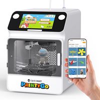 Imprimante 3D SainSmart PrintyGo Mini pour enfants, imprimante à nivellement automatique 600 mm/s pour débutants avec écran tactile de 5 pouces, plus de 1500 modèles