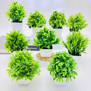 Planta Artificial Verde Bonsái de 20 cm de Altura, Simulación de Planta en Maceta para Decoración del Hogar - Product Image 1