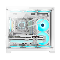 Boîtier d'ordinateur de jeu AntarcChill New Mid Tower, boîtier PC MATX, boîtier PC Micro-ATX, boîtier CPU en alliage d'aluminium