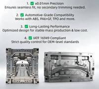 Service de moulage par injection plastique pour pièces automobiles - Prototypage rapide, haute précision, OEM/ODM, faible MOQ, 1 ensemble, marque TIG