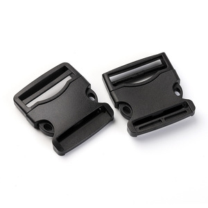 Black Plastic Buckle 40mm Adjustable <b>Strap</b> <b>Clamp</b> For Bag Backpack Accessories - Product Image 1