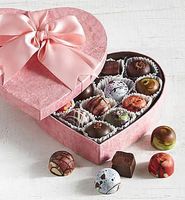 Boîtes en papier d'emballage de bonbons en forme de cœur de luxe en gros d'usine avec ruban rose de qualité alimentaire fraise chocolat truffe