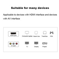 Yotdtech — adaptateur HDMI à RCA, boîte de convertisseur 1080P, 60Hz, haute qualité, adaptateur vidéo, HDMI à AV Cvbs s-vidéo