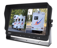 Monitor de Coche con Botón Táctil de 10.1 Pulgadas, Monitor de Marcha Atrás para Vehículos, Monitor Cuádruple Dividido de Visión Trasera para Camión