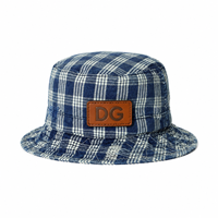 Chapeau Bob Unisexe Vintage Lavé à Rayures pour l'Été, Large Bord, Protection Solaire Extérieure, Logo Personnalisé Imprimé en Usine, Vente en Gros