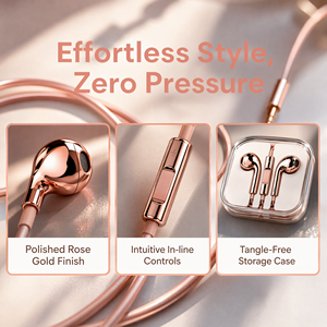 Chrome Headphones Type C <b>Wired</b> Earbuds <b>Silver</b> <b>Wired</b> Earbuds Chrome Earphones Metal Chrome <b>Silver</b> Earphones Earphone Headphones - Product Image 4