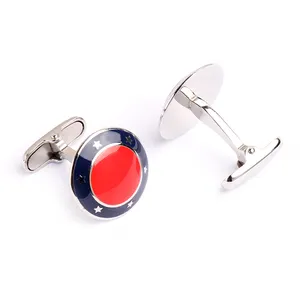 Fashion High Quality Shiny Polished Stainless Steel MOP Cufflinks Men