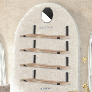 4 Tier <b>Wall</b> Decor Set 4 Storage Rack Bookshelf Wood <b>Floating</b> <b>Shelves</b> <b>Wall</b> Mounted Bathroom Kitchen Living Room Water Resistant - Product Image 3