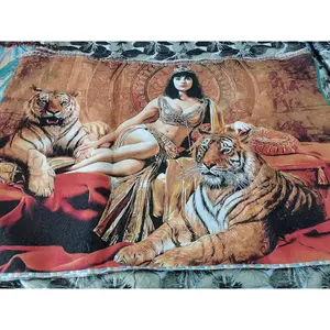 31*47 inch Modern custom decorative wall painting of Lions with Chinese embroidery wall paintings of buddha