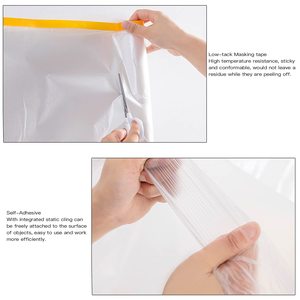 Película adhesiva de plástico pregrabada transparente con rollo de cinta verde amarillo azul Pintores de automóviles Láminas de plástico Película de cinta de pintura automotriz - Product Image 4