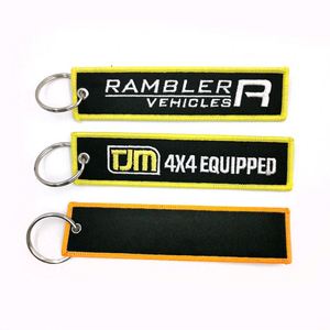 Porte-clés de voiture personnalisé en acier inoxydable durable, design Jet Tag, logo imprimé par transfert thermique, personnalisation OEM/ODM pour une utilisation à long terme - Product Image 1