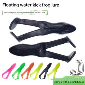 2024 nuevo agua flotante kick Frog TPR material manivela anzuelo cebo suave señuelo <span class=keywords><strong>de</strong></span> pesca cebo suave - Product Image 2