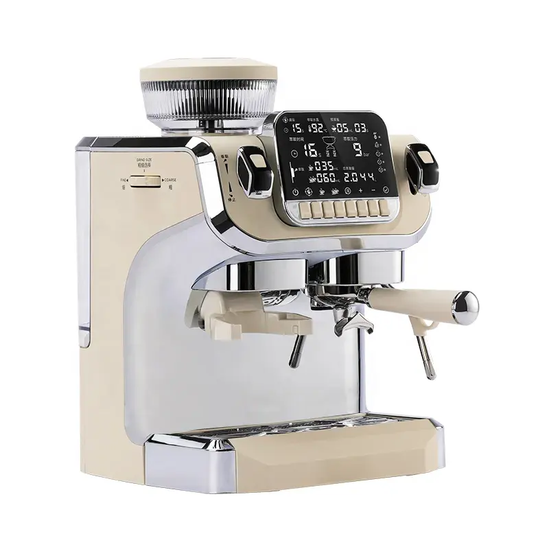 Profession elle 15 Bar halbautomat ische Kaffeemühle Cappuccino Espresso maschine Maschine mit Milch schäumer Kaffee maschine