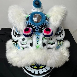 Costume de mascotte authentique pour la danse du lion adulte du Nouvel An <span class=keywords><strong>chinois</strong></span>, en laine et bambou, avec technologie de tissage, lanterne de <span class=keywords><strong>dragon</strong></span>, performance commerciale - Product Image 4