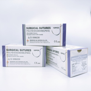 เย็บแผลผ่าตัดขั้นสูงแบบใช้แล้วทิ้งเย็บแผลด้วยเข็ม PGA/PDO/Silk/NYLON/<span class=keywords><strong>catgut</strong></span> ปราศจากเชื้อ - Product Image 3