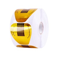 Support en plastique pour nail art, en forme de fer à cheval doré et de papillon, rouleau grand format de 500 pièces, support pour extension d'ongles et photothérapie
