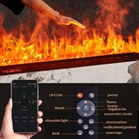 Cheminée à vapeur d'eau encastrée Kalsubo de 36 pouces, flamme réaliste 3D, 6 niveaux de flamme, ventilateur à 8 vitesses, multicolore, commande vocale, application, télécommande