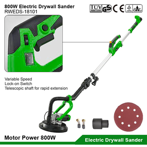 Lijadora Eléctrica de Pared de 800W, Herramienta Industrial para Pulir Superficies de Pared, Lijadora de Pared con Luz LED y Barra Extensible - Product Image 4