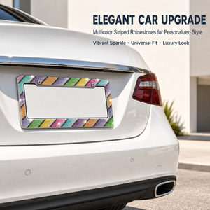 กรอบป้ายทะเบียนรถประดับเพชรหลากสีสันวิบวับแบบโมเสค - Product Image 3