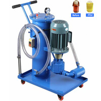 Machine de filtration d'huile portable 20L 50L 75L 100L 125L 150L 200L, machine de purification d'huile de transformateur, nettoyeur d'huile moteur usagée