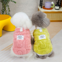 Sweat à capuche classique en polaire pour petits chiens et chats, couleur unie, automne-hiver