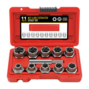 Juego de Llaves de Tubo de 11 Piezas de 8-19 mm, Cr-Mo, 1/2\", OEM ODM, Extractor de Tornillos y Pernos, Herramienta para Extraer Pernos Dañados - Product Image 1