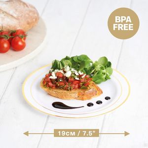 Customizable Logo Eco-Friendly Bone China Porcelain <b>Plates</b> Sets Gold Rim Luxury Dinnerware for Wedding - Product Image 4