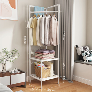 Giá để đồ, móc treo quần áo nhiều tầng bằng kim loại, để sàn, góc phòng - Product Image 2