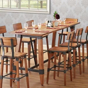 Intage omommercial urniture Wood OP con etal EGS ONG Itchen ining estestaurant ooooden iigh ar - Product Image 5