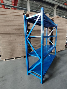 Estantería de Almacenamiento de Acero Resistente de Cuatro Niveles Ajustable, Unidad de Estanterías para Garaje, Uso Doméstico y en Almacenes, Color Azul - Product Image 4