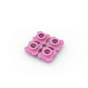 教育玩具 1 公斤 ABS 塑料圆板 1 X 1 带花边（4 个花柄/花瓣）经典积木 DIY 零件 编号 33291 - Product Image 5