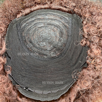Perruque brésilienne remy naturelle, cheveux humains vierges, non traités, Afro brut, brun, crépus et bouclés, avec frange, prix de gros, 100%