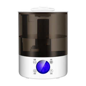 Ultrasonic <b>Humidifier</b> 2.6-4.0L With Digital Display For Home Office Use Brown And White - Product Image 1
