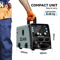 ZOJAN Nouvelle Conception 0.8mm 6-en-1 220V Poste à Souder Inverter Portable 120A avec Capacités TIG/MMA/MAG