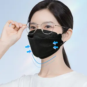 Vier Lagen Bescherming Kf94 Wegwerp Gezichtsmasker Volwassen Zwart Vismasker Mode Kf94 Masker