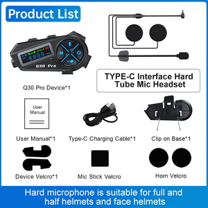 Q30 Pro nước trượt tuyết <span class=keywords><strong>intercom</strong></span> Mũ bảo hiểm xe máy Mũ bảo hiểm <span class=keywords><strong>intercom</strong></span> tai nghe với màn hình hiển thị và đèn pin - Product Image 2