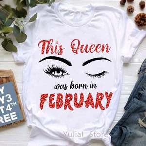 Venta al por mayor letra impresa divertida camiseta dibujos animados pestañas moda verano señora Top lindo patrón mujeres barato más tamaño chica <span class=keywords><strong>camisetas</strong></span> - Product Image 2