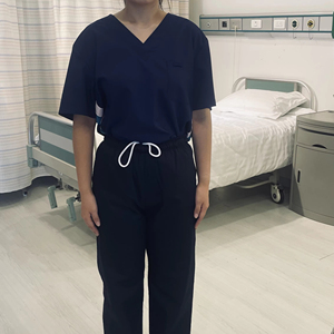 Nuevo diseño, conjuntos de exfoliantes médicos <span class=keywords><strong>el</strong></span>ásticos de LICRA de poliéster para mujer, logotipo personalizado, tela de sarga de alta calidad, exfoliantes de Hospital para médicos - Product Image 5