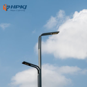 Hepu 7 Shape <b>AC</b> Powered LED Street Light 6m 8m 10m Hot Dip Galvanized Pole Outdoor Road Lighting for Urban Project - Product Image 2