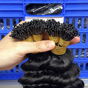 Extensioni per <span class=keywords><strong>capelli</strong></span> I-Tip a doppia trama da donna, con filo di cristallo, permanentabili, per mercato europeo e americano - Product Image 2
