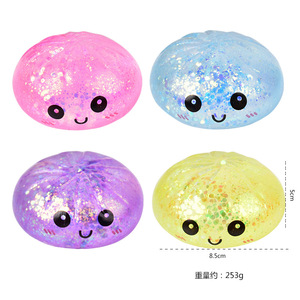 Juguetes Blandos Kawaii de 8.5CM/3.4 Pulgadas con Purpurina en Forma de Bollo al Vapor/Dumpling, Juguetes Blandos Misteriosos con Purpurina - Product Image 5