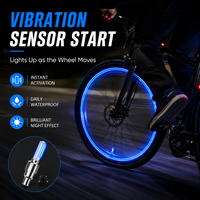 Luz LED para Rueda de Bicicleta, Impermeable IPX4, Programable, 4 Colores, con Sensor de Movimiento, para Seguridad en Ciclismo