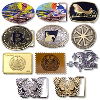 Boucles de ceinture promotionnelles en gros pour fournisseurs, en acier inoxydable, alliage de zinc, laiton émaillé, avec logo personnalisé