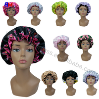 Bonnet en Satin Double Soie Doublure Satin, Le Plus Vendu, Réversible avec Logo Personnalisé, pour Cheveux, Bonnet de Nuit en Satin