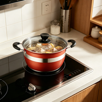 FLEY Lot de 12 casseroles et poêles légères antiadhésives sans revêtement pour la préparation quotidienne des repas