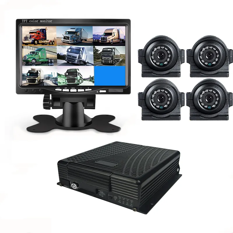 4G Auto Mdvr Ahd 1080P 4 Kanaals Dvr 4G Gps Sd Kaart Voertuig Black Box Mobiele Dvr Bewaking Fhd Auto Videorecorder