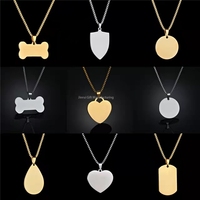 Porte-clés personnalisé en acier inoxydable poli pour chiens, pendentif vierge à graver au laser, étiquette d'identification métallique par sublimation