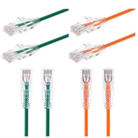 Cable de Conexión Ethernet Cat6a Delgado y Flexible, 10G 550MHz 28AWG, Cable de Conexión para Gabinete de Red Cat6a UTP de Cobre Puro